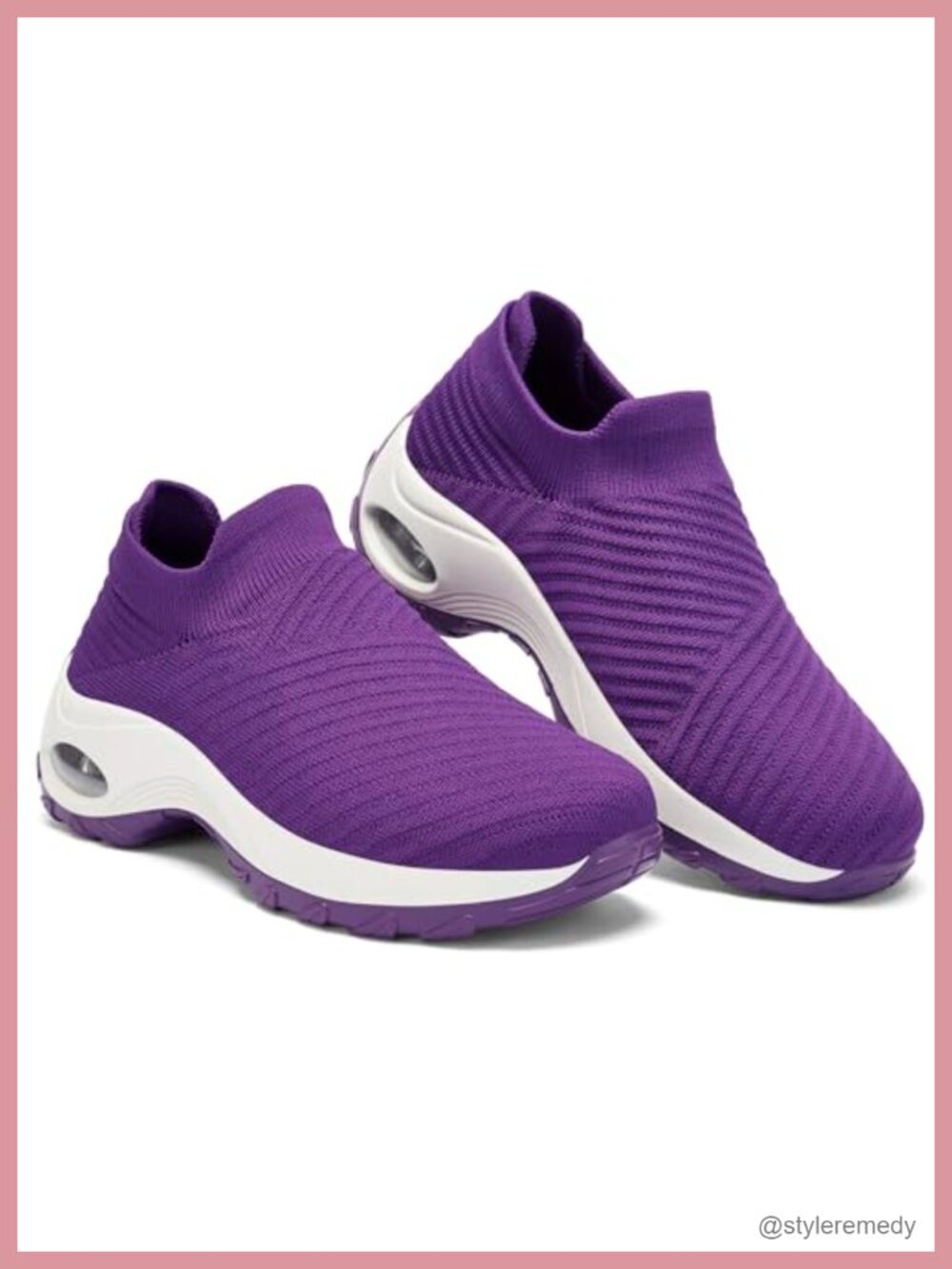 Women's Slip On Sock Sneakers Mesh Walking Shoes Air Cushion Non Slip